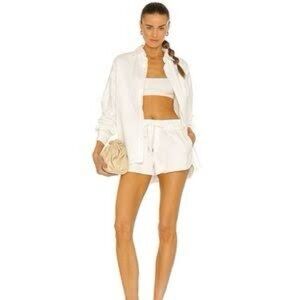 Young Fabulous & Broke YFB Twill relaxed, comfy,White Shorts SZ-Medium
